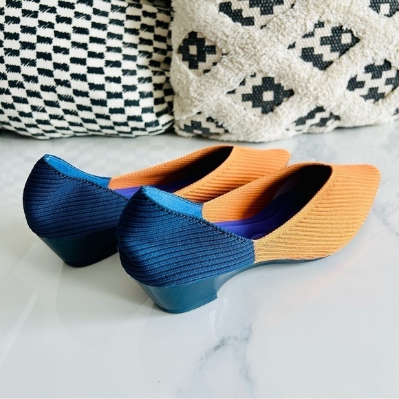 Knitted Wedge High Heel Breathable Rubber Comfortable Casual Spring Kitten Heel - Picture 9 of 10